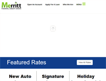 Tablet Screenshot of merrittfcu.org